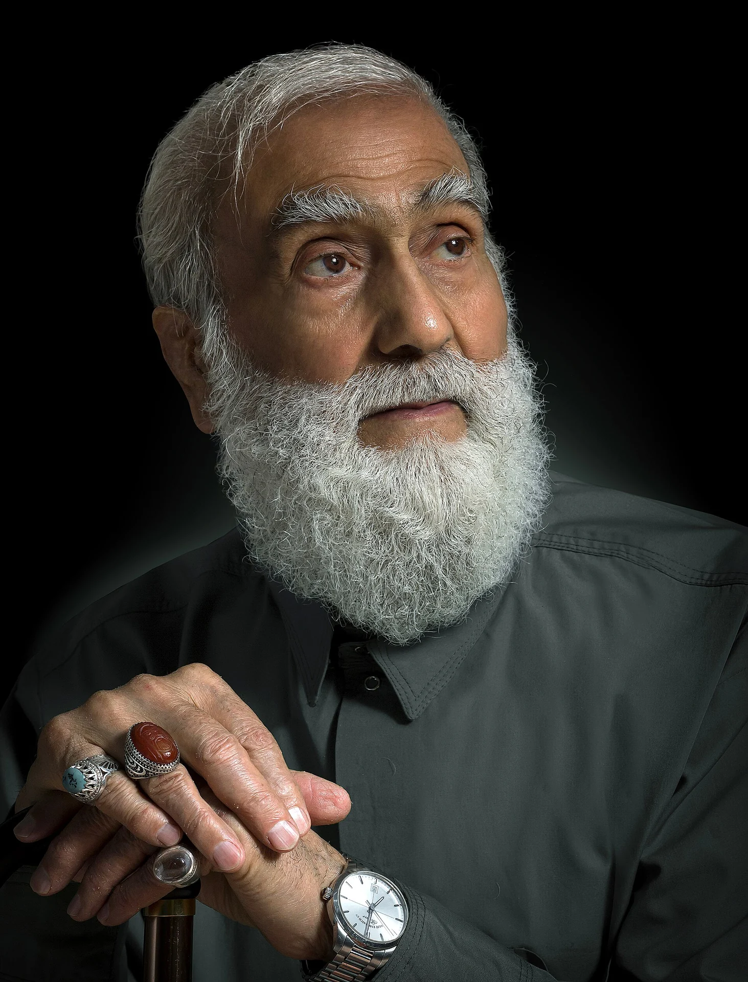 portrait of well-dressed man with structured clothing and proper fit