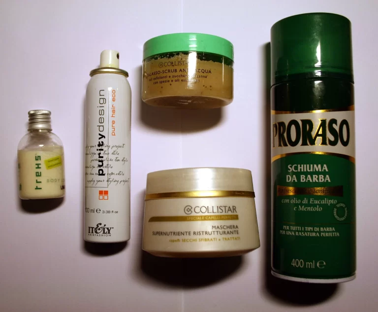 Italian personal-care products representing a fragrance wardrobe
