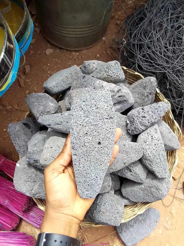 pumice stone used for exfoliation representing a skincare step